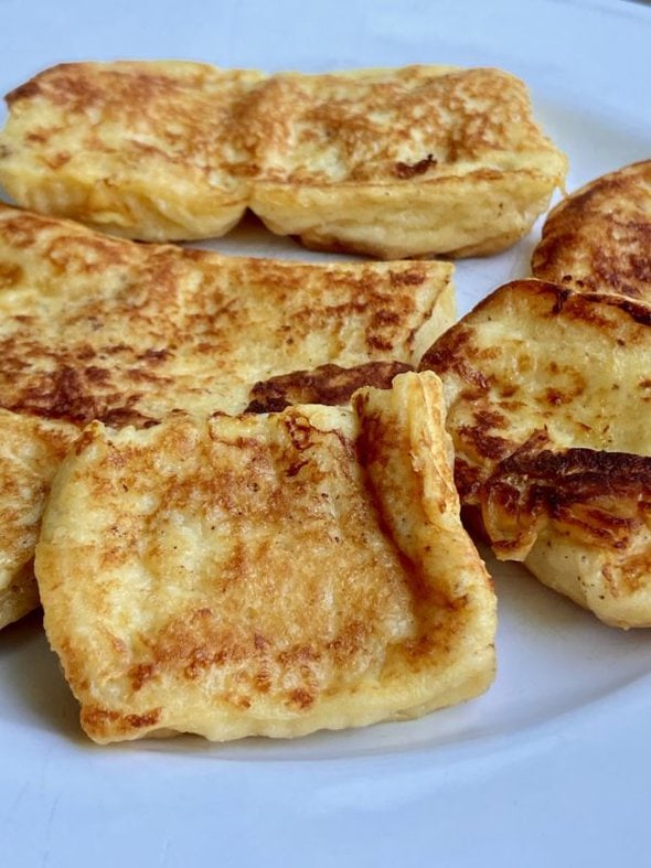 french toast made with rolls.