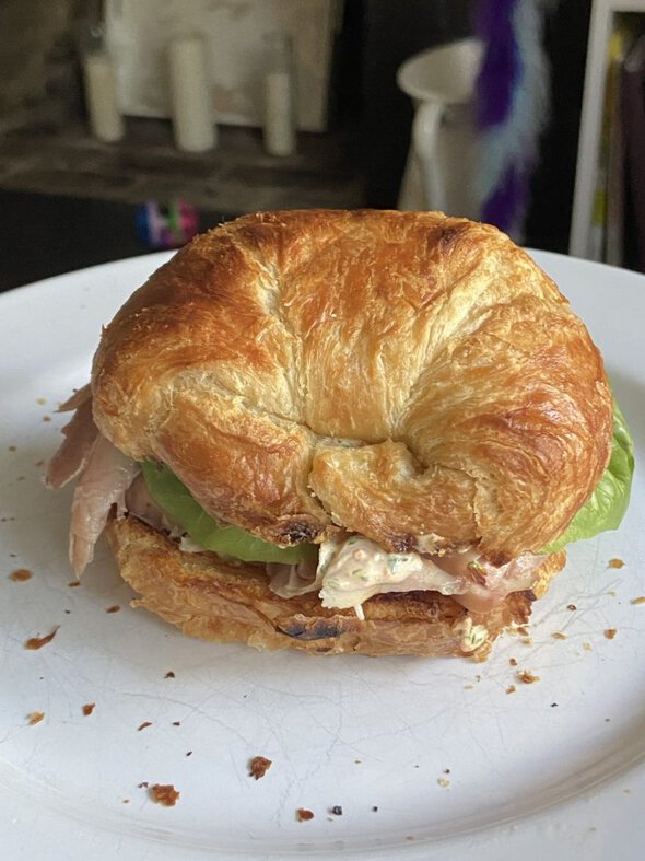 croissant sandwich.