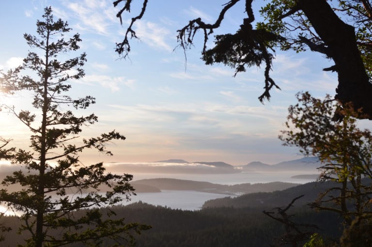sunset in Washington state.