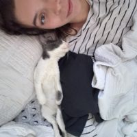 Lisey and her kitten.