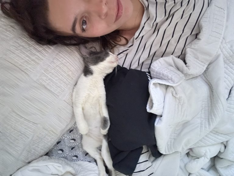 Lisey and her kitten.