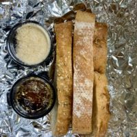 bread wrapped in foil.