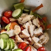 chicken and veggie salad.