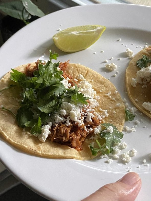pork tinga tacos.