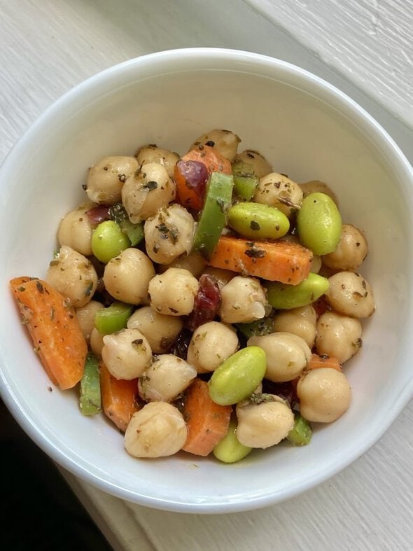 bowl of bean salad.