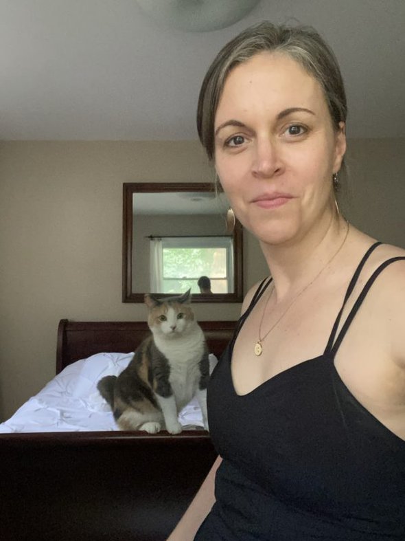 Kristen with chiquita.