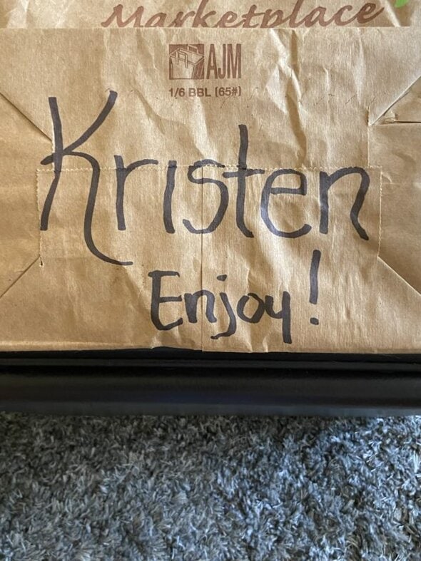 paper shopping bag.