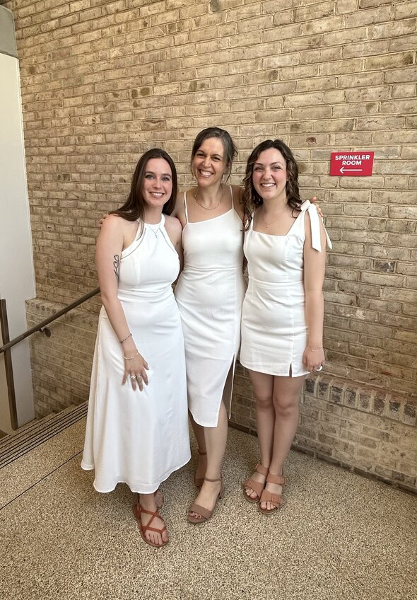 Kristen and study buddies.