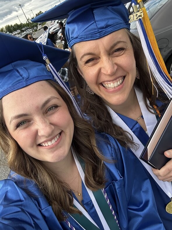 Kristen and classmate.