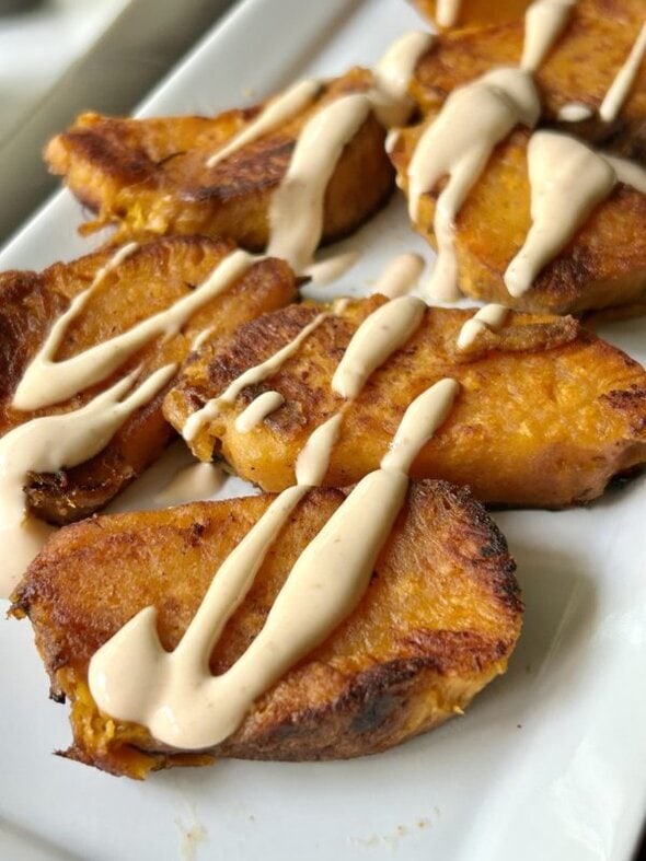 browned sweet potatoes.