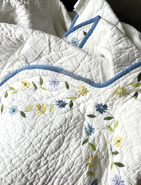 repaired quilt.