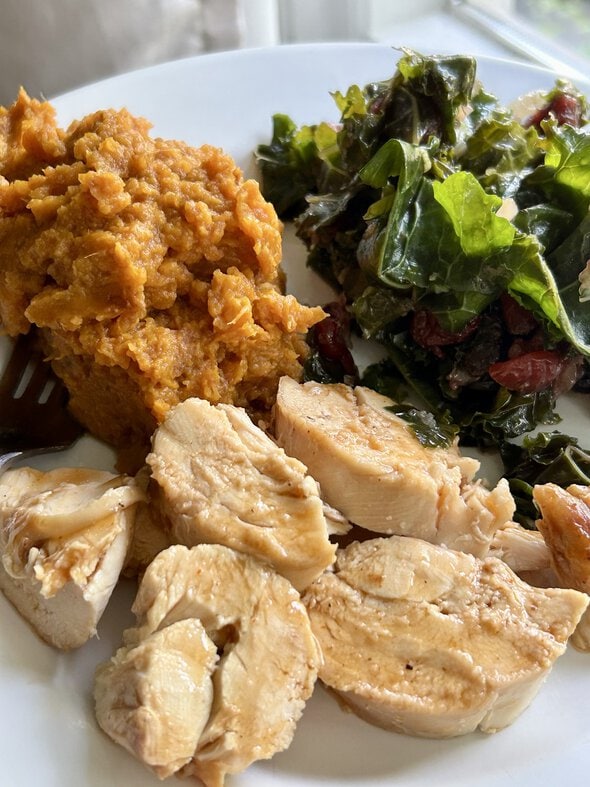 chicken dinner plate.