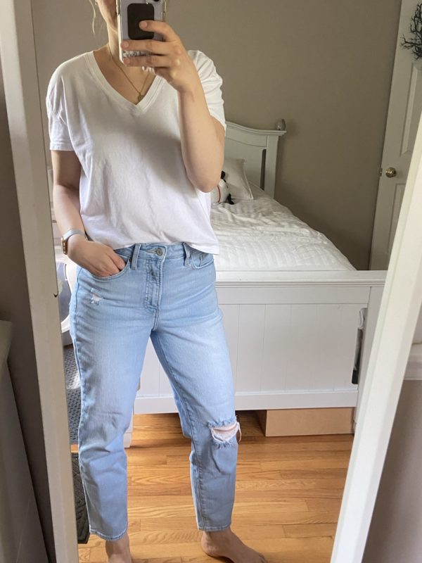 kristen in white tshirt.