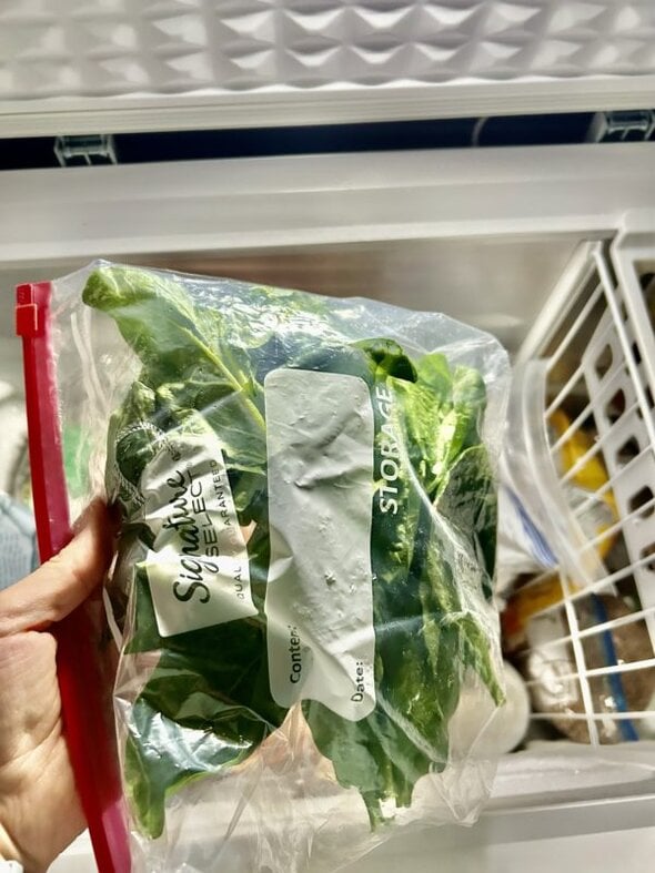 frozen spinach.
