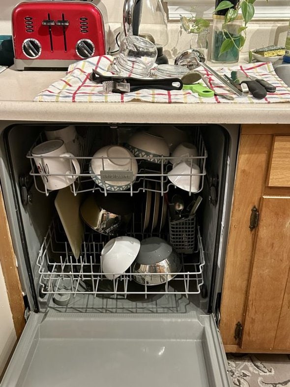 clean dishes.