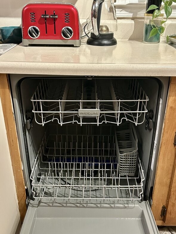 empty dishwasher.
