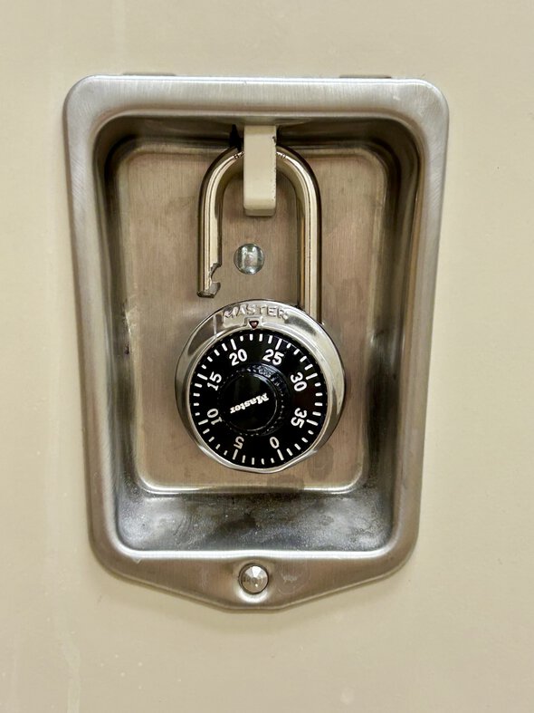 padlock on locker.