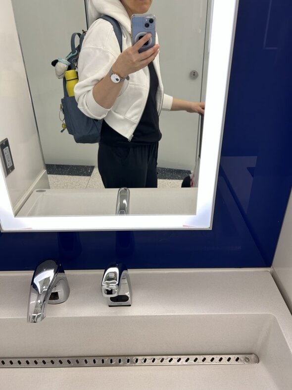 Kristen traveling.