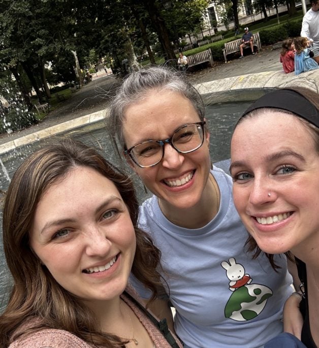 Kristen and study buddies