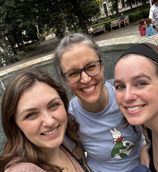 Kristen and study buddies