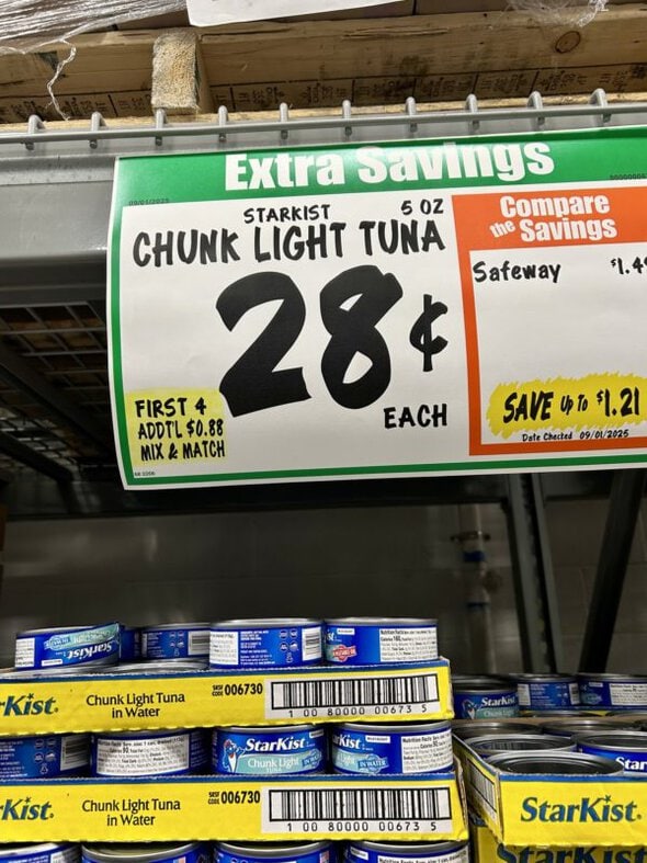 tuna on sale.