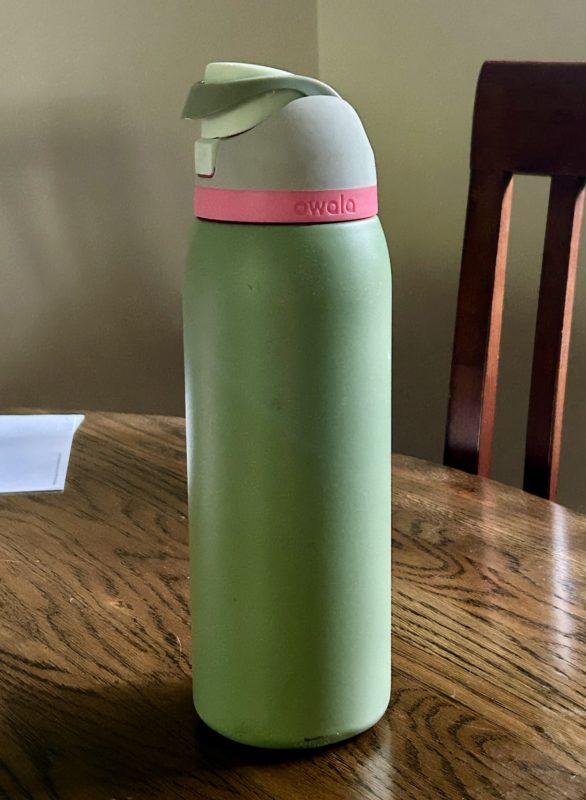 water bottle.