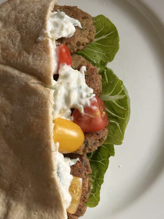Falafel Pitas with Tzatziki Sauce - The Frugal Girl