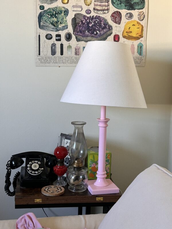 pink lamp.