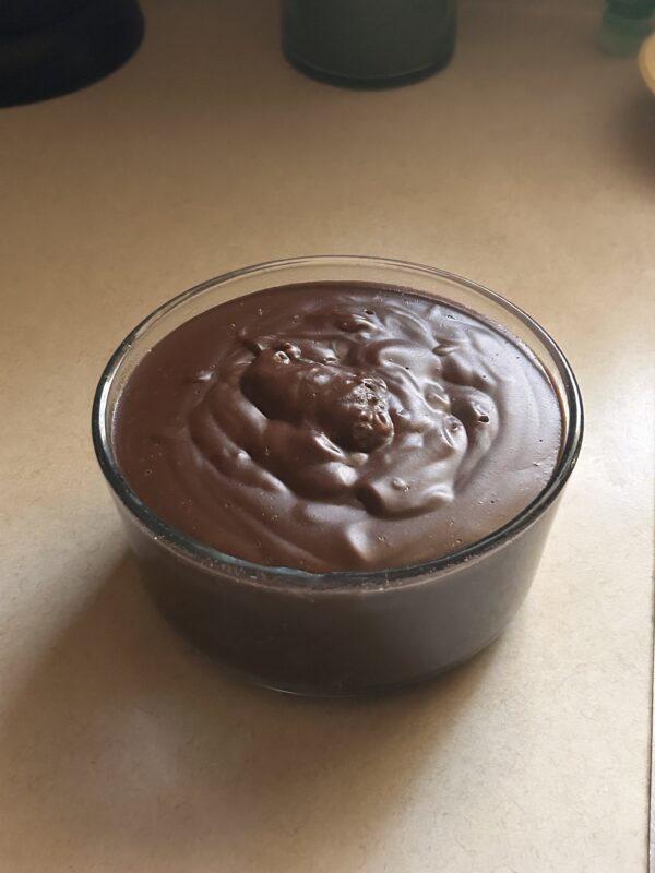 chocolate pudding.
