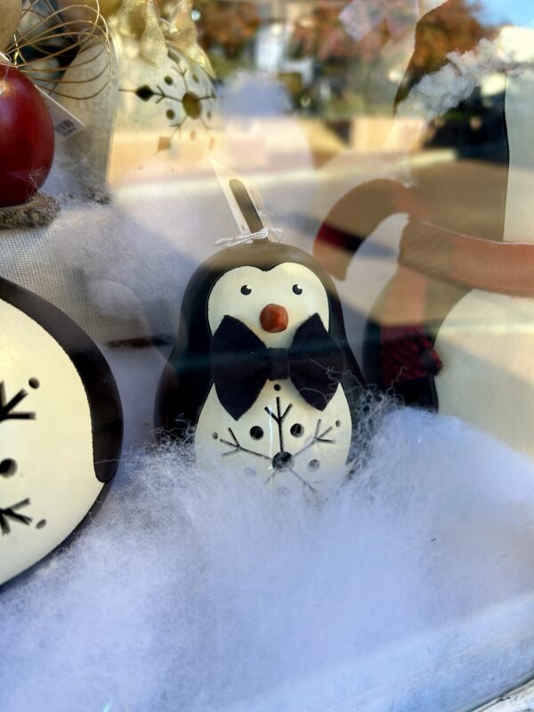 black penguin with bowtie.