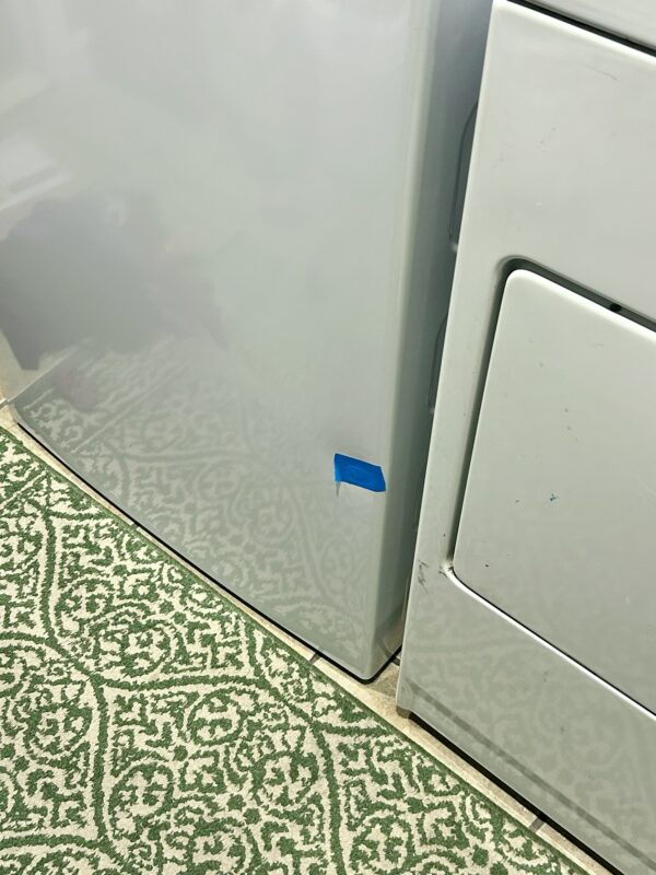 blue tape on machine.