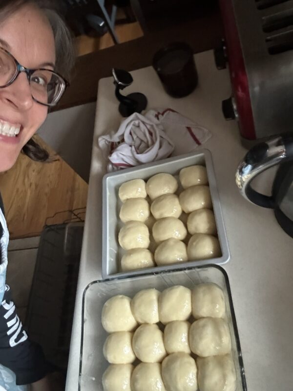 rolls before baking.