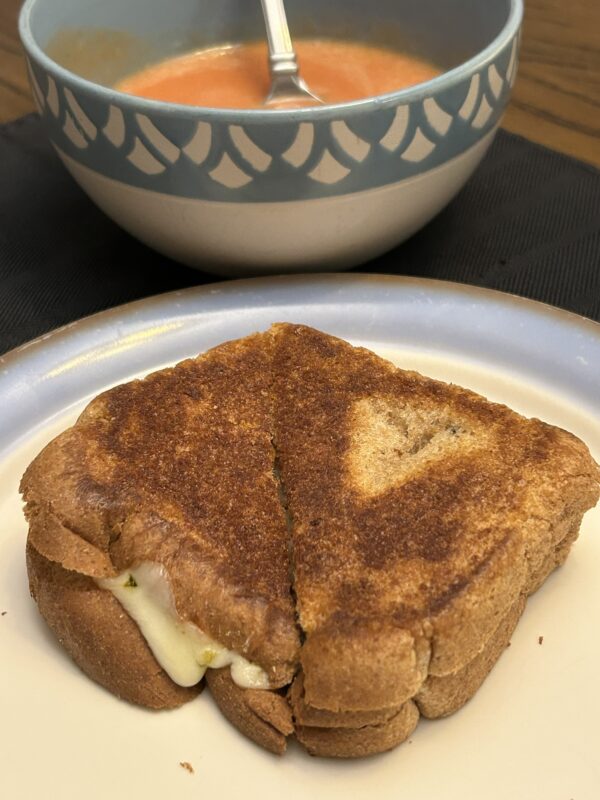 soup and grilled cheese.