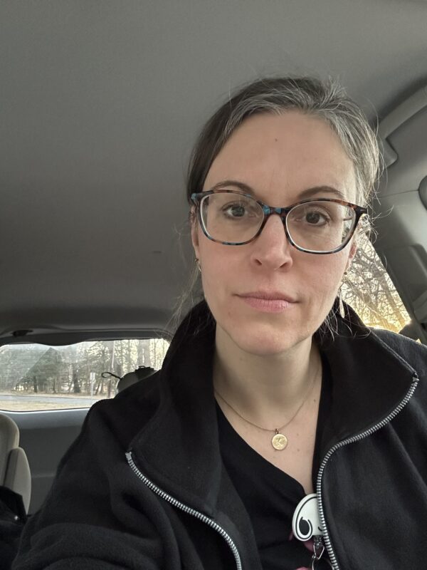 Kristen after night shift.