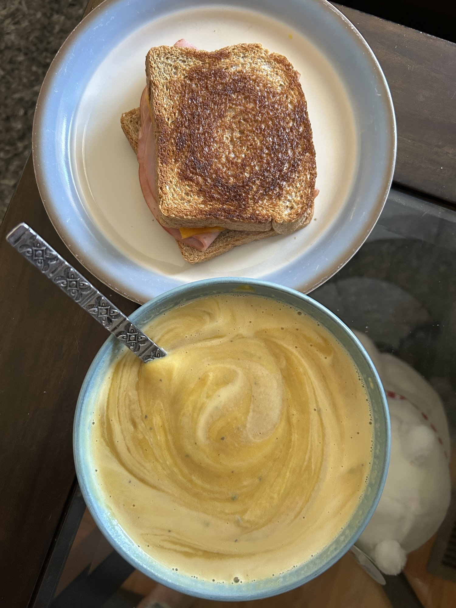 soup and grilled cheese.