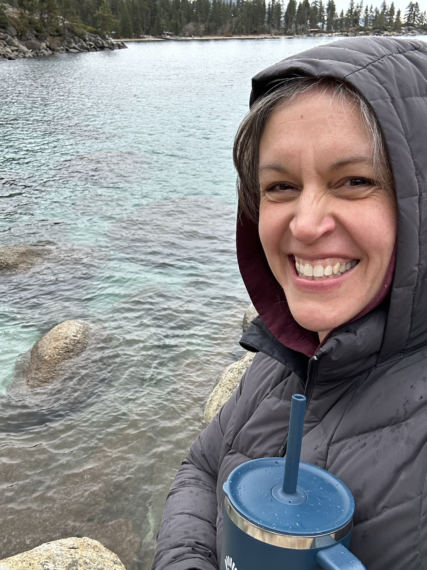 Kristen at Lake tahoe.