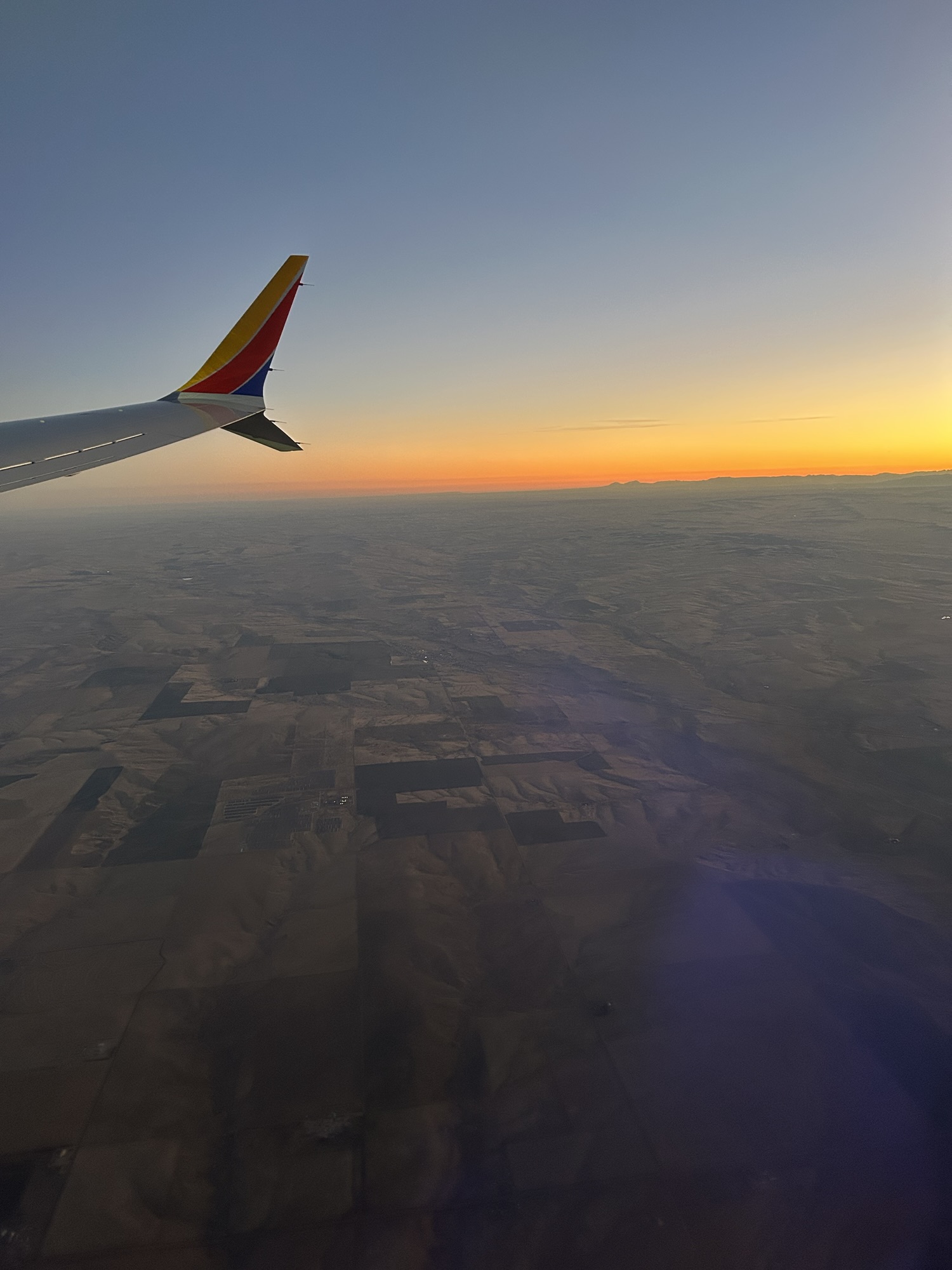 southwest plane wing.