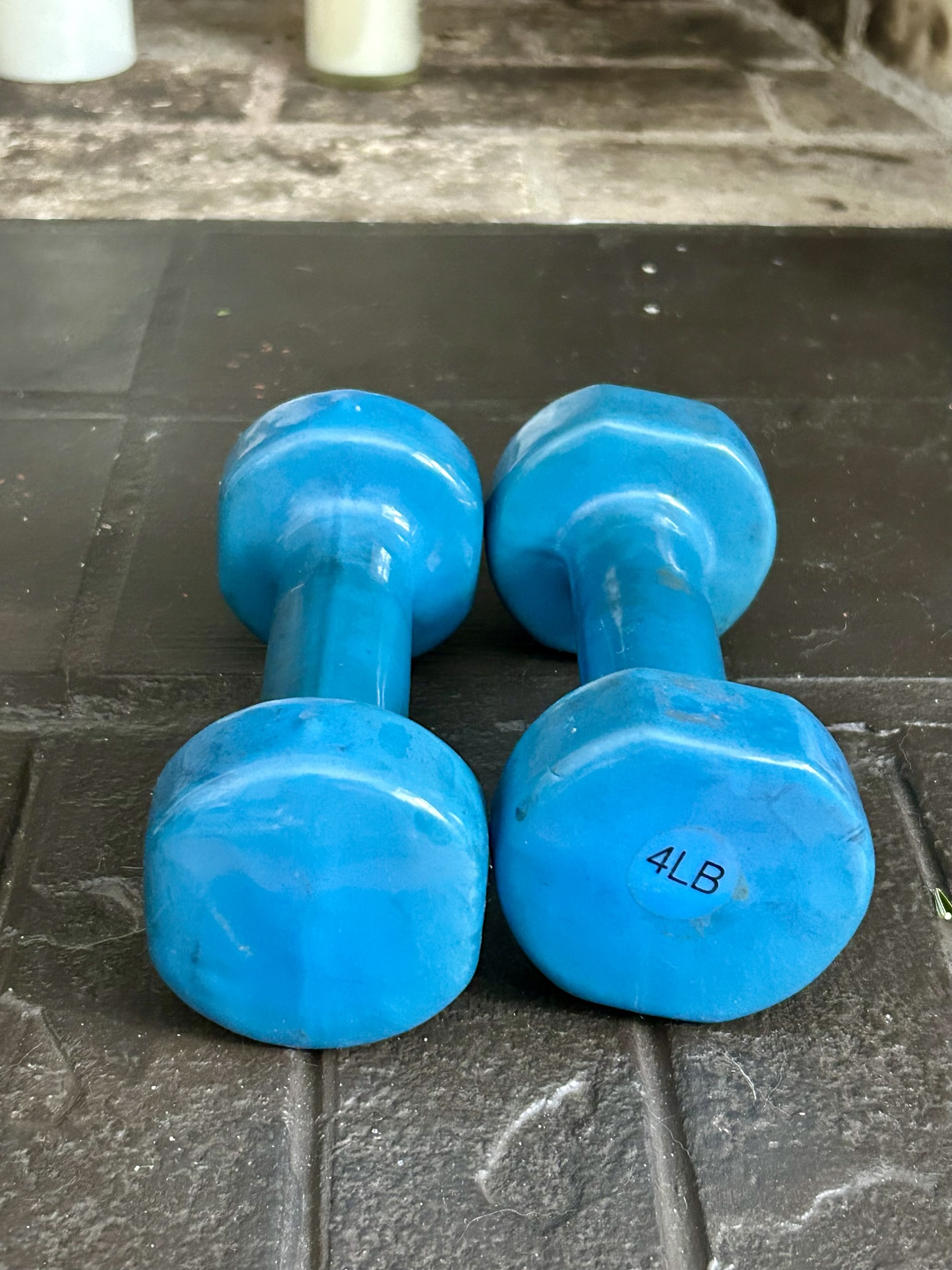 dumbbells.