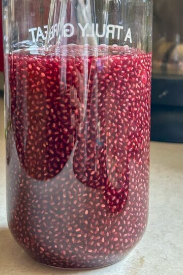 chia seed drink.