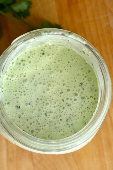 cilantro sauce.