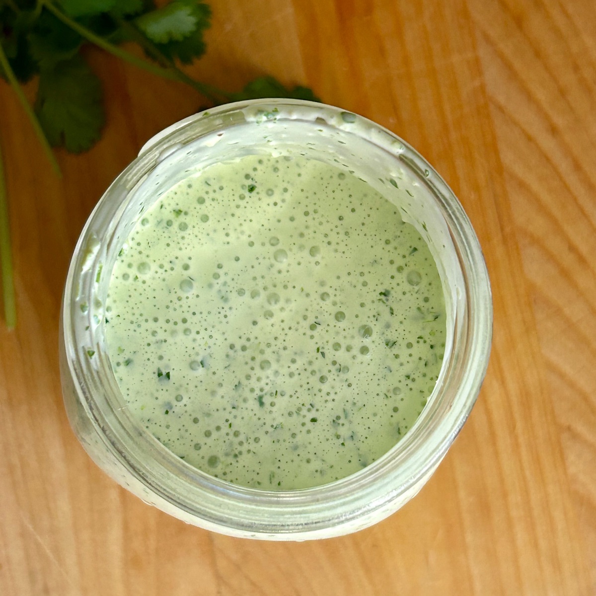 cilantro sauce.