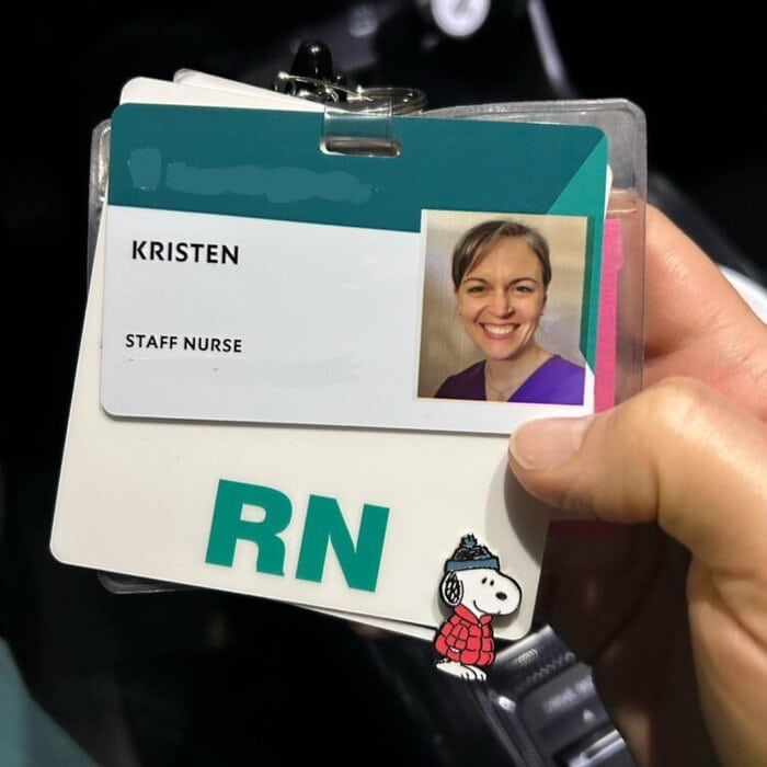nurse badge.