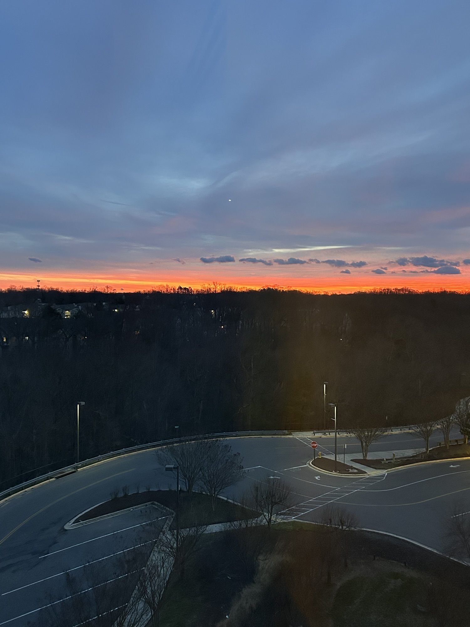 sunrise from a hospital.