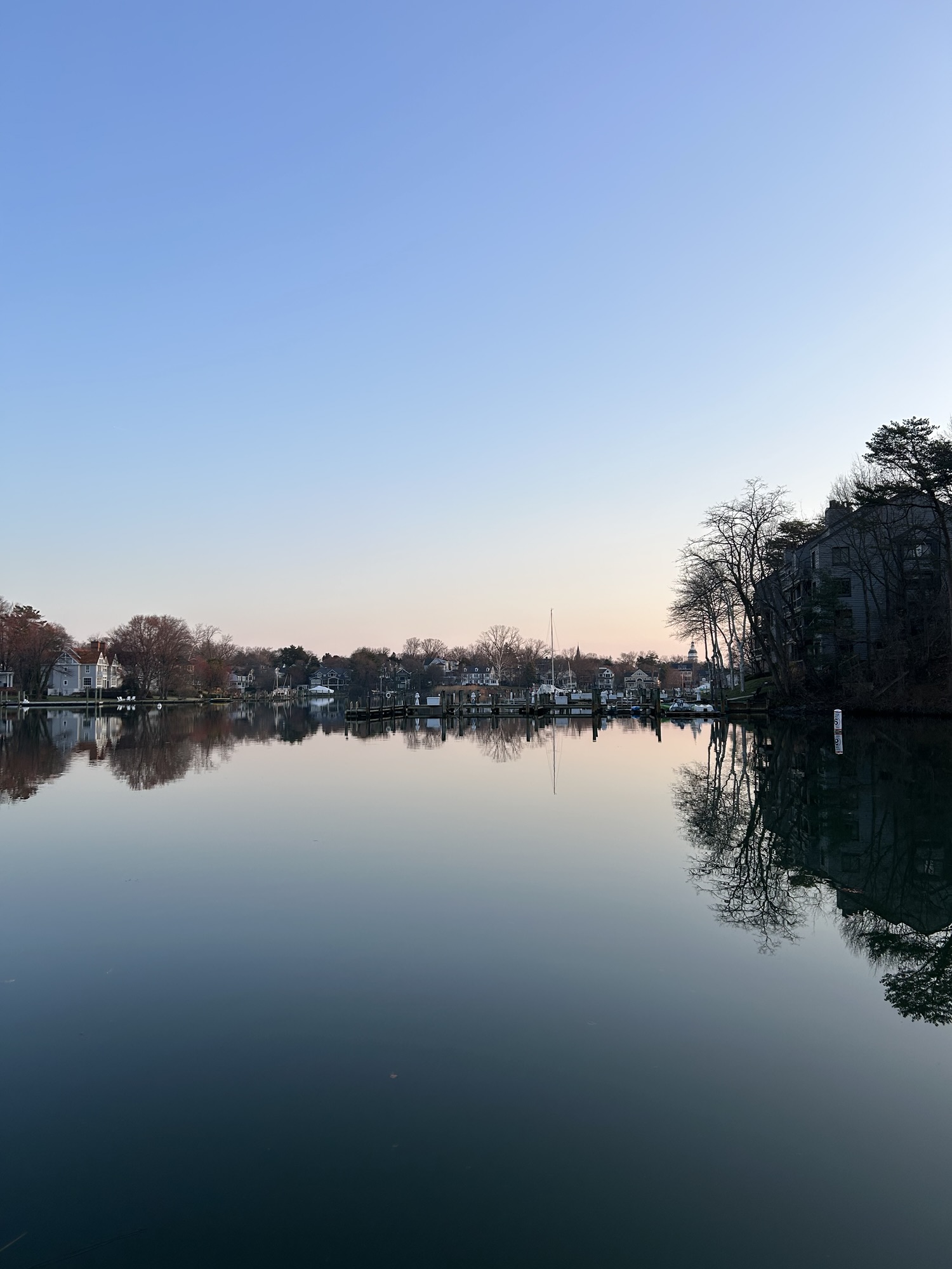 morning view of a creek.
