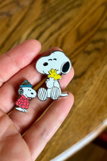 Snoopy pins.