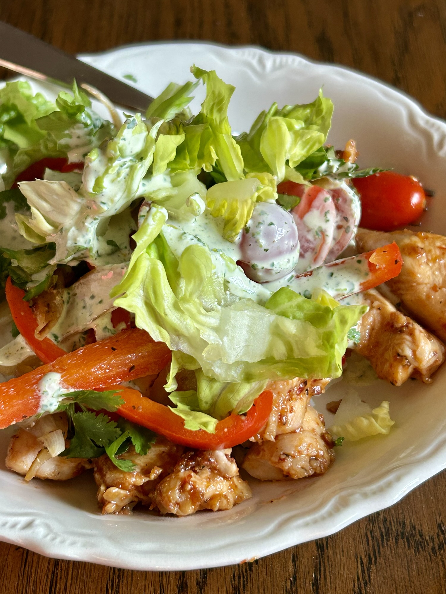 chicken burrito bowl.