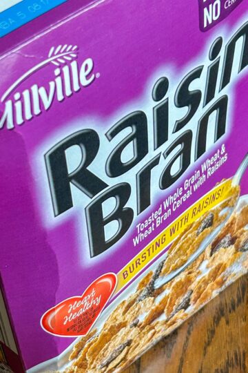 raisin bran box.