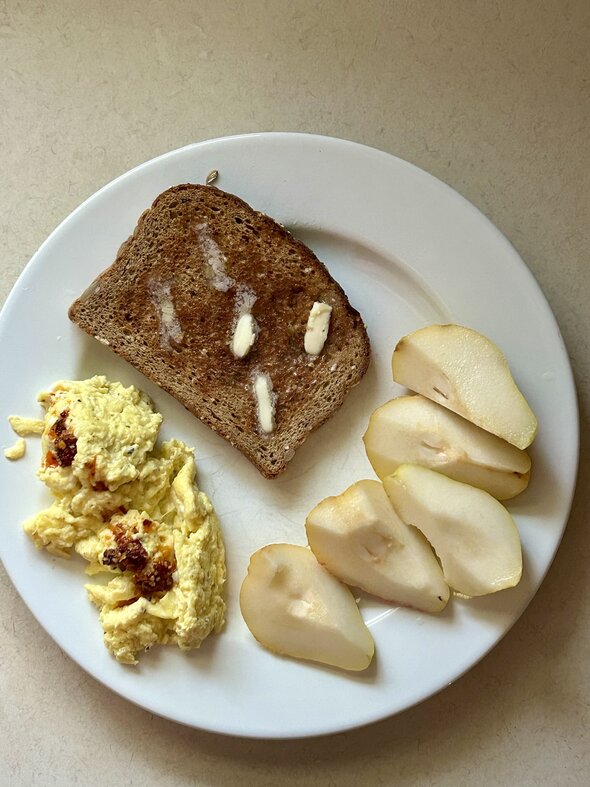 scrambled egg plate.