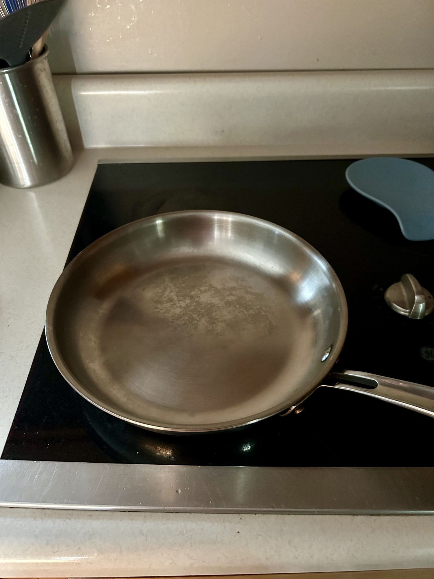 stainless steel skillet.