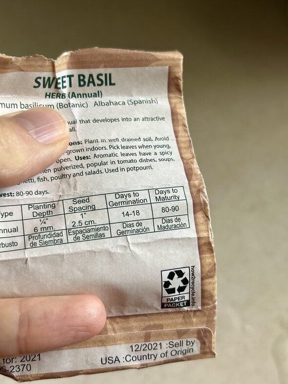 basil seed germination time chart.